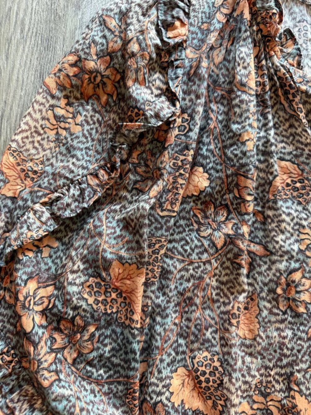 Ulla Johnson Leopard Ruffle Blouse - Picture 3 of 6